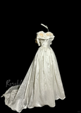 Niulatu Ball Gown Off The Shoulder Lace Ivory Long Wedding Dress Bridal Dresses SD2931