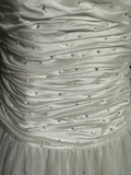 Niulatu Ball Gown Strapless Tulle White Prom Gown Fairy Prom Dresses SD2932