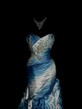 Niulatu Mermaid Sweetheart Sleeveless Long Blue Prom Gown Fairy Prom Dresses SD2934