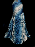 Niulatu Mermaid Sweetheart Sleeveless Long Blue Prom Gown Fairy Prom Dresses SD2934