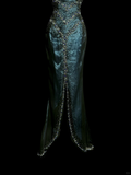 Niulatu Mermaid Sweetheart Sleeveless Long Blue Slit Prom Gown Fairy Prom Dresses SD2936