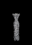 Niulatu Sheath Off The Shoulder Silver Gray Sleeveless Long Prom Gown Fairy Prom Dresses SD2943