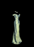 Niulatu Mermaid Off The Shoulder Green Long Prom Gown Fairy Prom Dresses SD2945