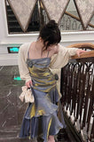 Niulatu Mermaid Spaghetti Straps Long Party Dresses Birthday Outfits SD2950
