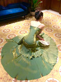 Niulatu Green Mermaid Straps Long Satin Party Dress, Green Satin Evening Dress Prom Dress SD2952