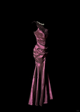 Niulatu Mermaid One Shoulder Sleeveless Long Prom Gown Fairy Prom Dresses SD2962