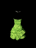 Classy A Line Strapless Taffeta Green Short Homecoming Dress Cocktail Dress Prom Dresses HZ1214