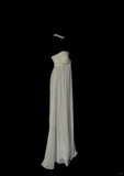Classy Elegant A line Halter White Chiffon Sleeveless Long Prom Dresses HZ1214