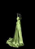 Vintage Classy Mermaid V Neckline Sage Green Backless Long Evening Dress Prom Dresses HZ1214