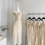 Niulatu A line Square Neckline Lace Dress Holiday Dresses SD319