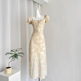 Niulatu A line Square Neckline Lace Dress Holiday Dresses SD319