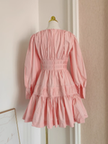 Niulatu A line V Neckline Long Sleeves Spring Casual Dress Beach Holiday Dresses SD322