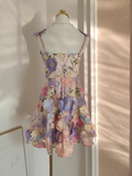 Niulatu A line Straps Sleeveless Floral Party Dress Short Holiday Dresses SD340