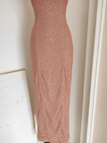 Niulatu Sheath Strapless Sequin Party Dress Holiday Birthday Outfits For Women SD359
