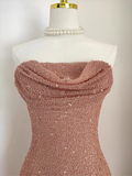 Niulatu Sheath Strapless Sequin Party Dress Holiday Birthday Outfits For Women SD359