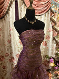 Niulatu Mermaid Strapless Ruffles Long Evening Dress Prom Dresses SD3818