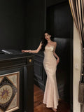 Niulatu Sheath Sweetheart Sequin Lace Long Prom Dresses Evening Dress SD419