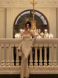 Niulatu Sheath Off The Shoulder Long Sleeves Lace Prom Dresses Evening Dress SD426