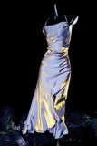 Niulatu Sheath Spaghetti Straps Light Grape Ankle Length Prom Dresses Birthday Outfits SSD473