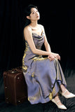 Niulatu Sheath Spaghetti Straps Light Grape Ankle Length Prom Dresses Birthday Outfits SSD473