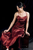 Niulatu Sheath Spaghetti Straps Burgundy Ankle Length Prom Dresses Birthday Outfits SD474