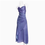 Niulatu Sheath Halter Lilac Ankle Length Prom Dresses Birthday Outfits SD476