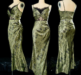 Niulatu Sheath Spaghetti Straps Green Lace Ankle Length Prom Dresses Birthday Outfits SD479