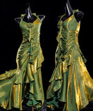 Niulatu Mermaid Spaghetti Straps Green Long Length Prom Dresses Birthday Outfits SD481