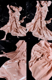 Niulatu Retro High Low Irregular Spaghetti Straps Pink Short Birthday Dresses Birthday Outfit SD496