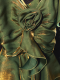 Niulatu Retro A line Short Sleeves Green Long Prom Dress Birthday Dresses SD498