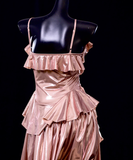 Niulatu Retro A line Sleeveless Spaghetti Straps Pink Short Prom Dress Birthday Dresses SD500