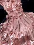 Niulatu Retro A line Sleeveless Spaghetti Straps Pink Short Prom Dress Birthday Outfits SD501