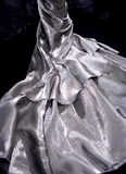 Niulatu Vintage Mermaid Spaghetti Straps Ruffles Silver Gray Prom Dresses Birthday Outfits SD502