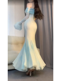 Niulatu Mermaid Off The Shoulder Mint Green Ankle length Birthday Dresses Birthday Outfits SD515