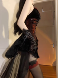 Niulatu Ball Gown Halter Burgundy Black Tulle Homecoming Dresses Birthday Outfits SD519