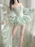 Niulatu Ball Gown Spaghetti Straps Mint Green Homecoming Dresses Birthday Outfits SD524