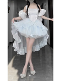 Niulatu Ball Gown Straps Short Cocktail Dresses Birthday Outfits SD532