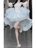 Niulatu Ball Gown Straps Short Cocktail Dresses Birthday Outfits SD532