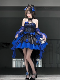 Niulatu Ball Gown High Neckline Short Royal Blue Cocktail Dresses Birthday Outfits SD542