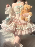 Niulatu Ball Gown Strapless Short Pink Cocktail Dresses Birthday Outfits With Bowknot SD544