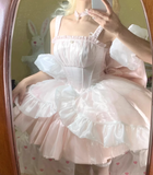 Niulatu Ball Gown Straps Short Pink Cocktail Dresses Birthday Outfits SD558
