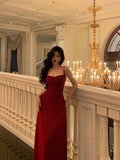 Niulatu Sheath Spaghetti Straps Red Knee Length Prom Dresses Birthday Outfits SD568