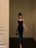 Niulatu Sheath Halter Velvet Green Knee Length Prom Dresses Birthday Outfits SD588