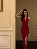 Niulatu Sheath V Neckline Red Knee Length Prom Dresses Birthday Outfits SD590