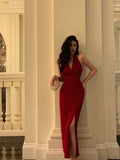 Niulatu Sheath V Neckline Red Knee Length Prom Dresses Birthday Outfits SD590