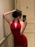 Niulatu Sheath V Neckline Red Knee Length Prom Dresses Birthday Outfits SD590