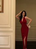 Niulatu Sheath V Neckline Red Knee Length Prom Dresses Birthday Outfits SD590