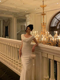 Niulatu Sheath Boat Chiffon White Ankle Length Prom Dresses Birthday Outfits SD595