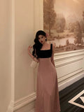Niulatu A Line Straps Pink Sleeveless Date Night Dress Prom Dresses Birthday Outfits SD621