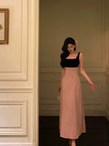 Niulatu A Line Straps Pink Sleeveless Date Night Dress Prom Dresses Birthday Outfits SD621